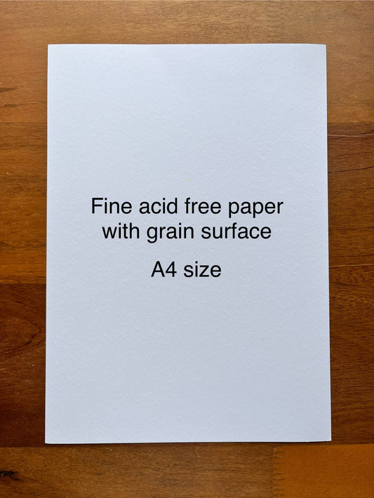 Artwork : Fine acid free paper with grain surface A4 size